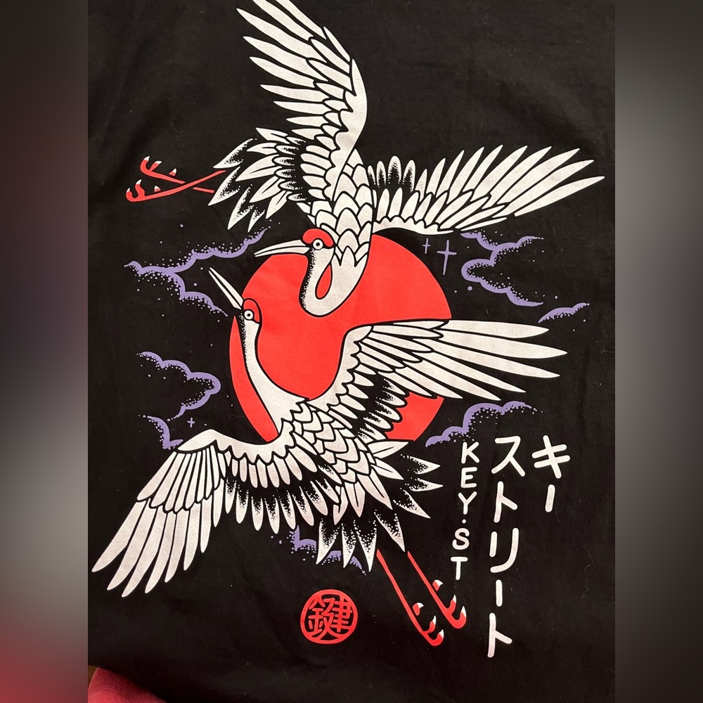 Key Street Black Long Sleeve Shirt with Graphic Design - Picture 4 of 8